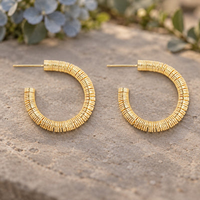 Gold C-Hoop Earrings