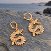 Gold Dragon Drop Earrings 1