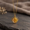 Moon and Star Medallion Necklace 1