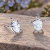 Opal Sea Turtle Stud Earrings 1