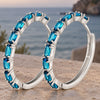 Oval Zircon Stud Earrings 1
