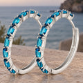 Oval Zircon Stud Earrings