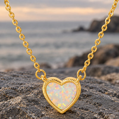 Romantic Heart Zircon Necklace