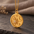 Round Moon Pendant Necklace
